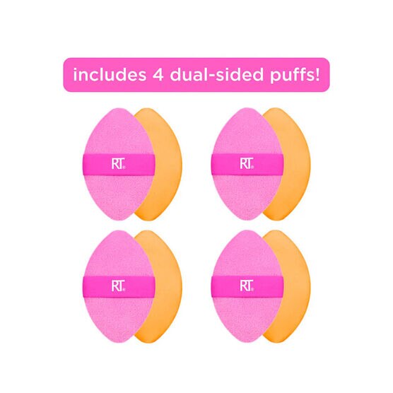 Kit com 4 Esponjas Puff 2 em 1 Real Techniques
